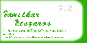 hamilkar meszaros business card